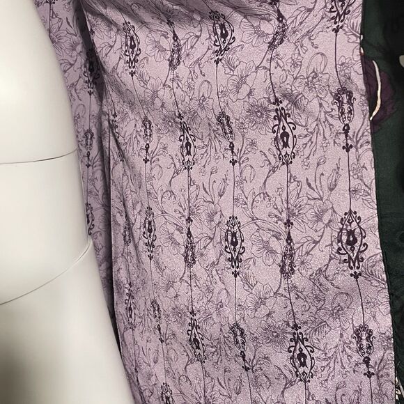 Chico's Floral Jacket Cardigan Tie Sleeves Art To Wear Blazer Size 2 Or 12/14 - Picture 7 of 14